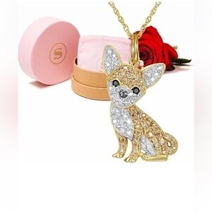 Scamper & Co 18K Gold Dog Necklace NWT